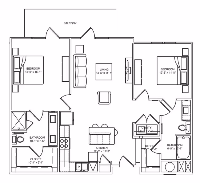 Unit 6104 1204 floor plan